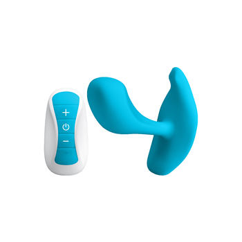 Eros - Slipvibrator met afstandsbediening (Blauw)